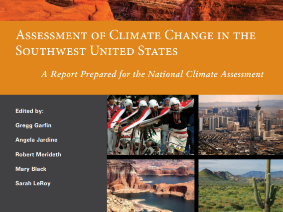 Screenshot of cover page for Climate Assessment Report.