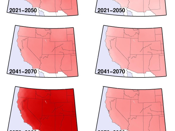 Temperatures in the Southwest will rise substantially (by at least 3°F—and up to 9°F—over recent historical averages) over the 21st century.