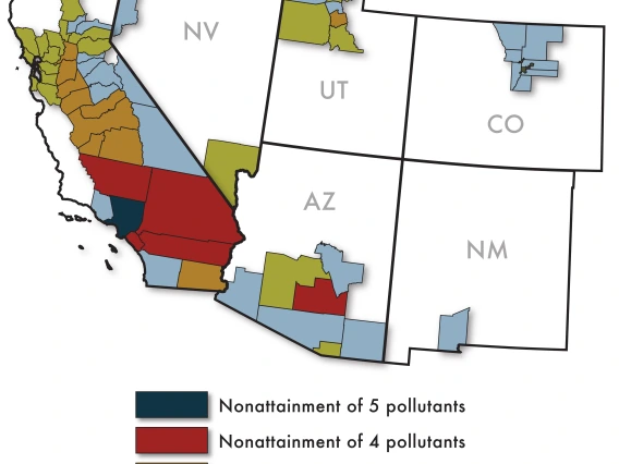 Persistent cold-air pools, also known as inversions, sometime form in basins during wintertime, leading to buildup of pollution in some areas.