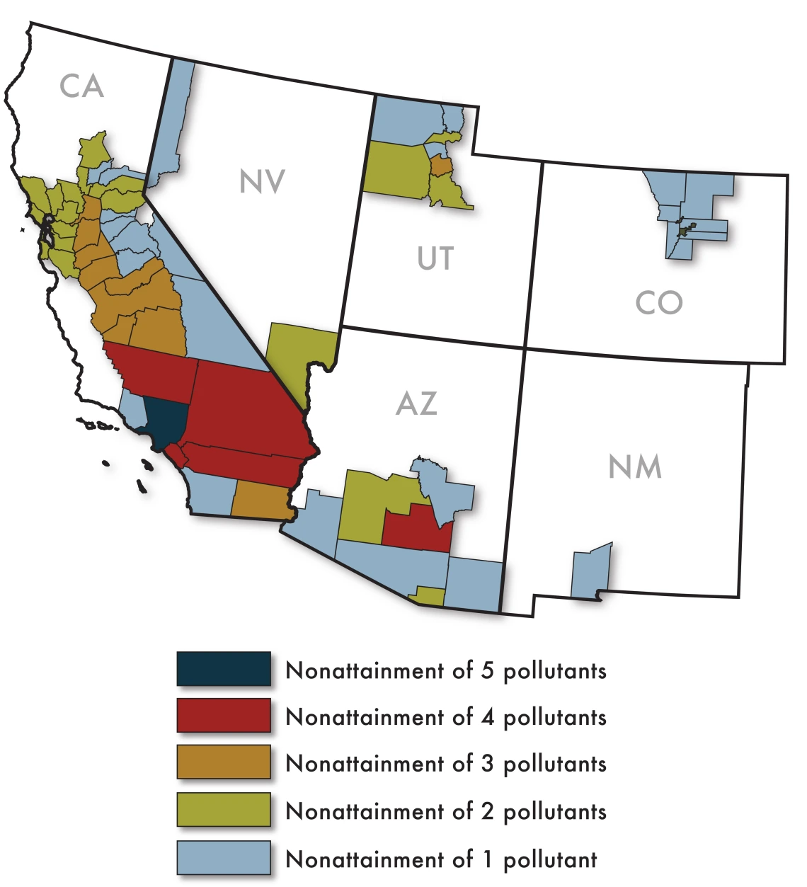 Persistent cold-air pools, also known as inversions, sometime form in basins during wintertime, leading to buildup of pollution in some areas.